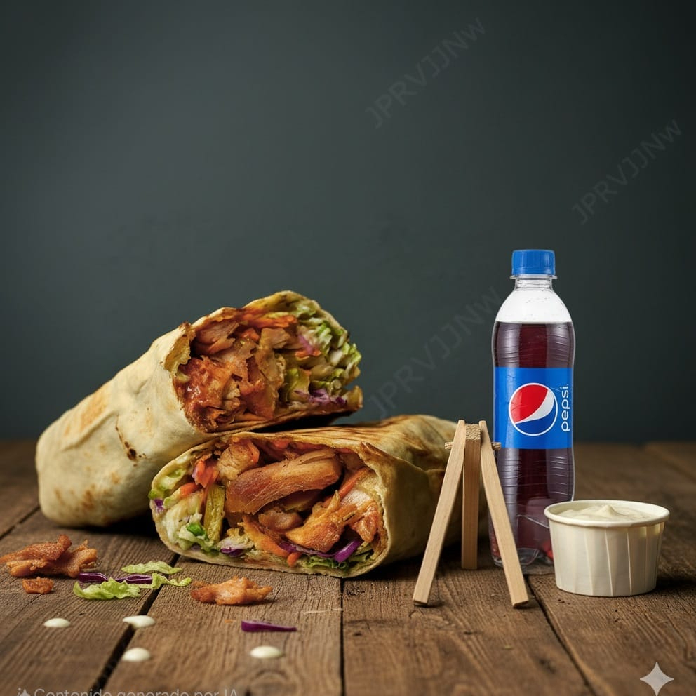 2 Shawarma Especiales más 1 Pepsi 355 ml