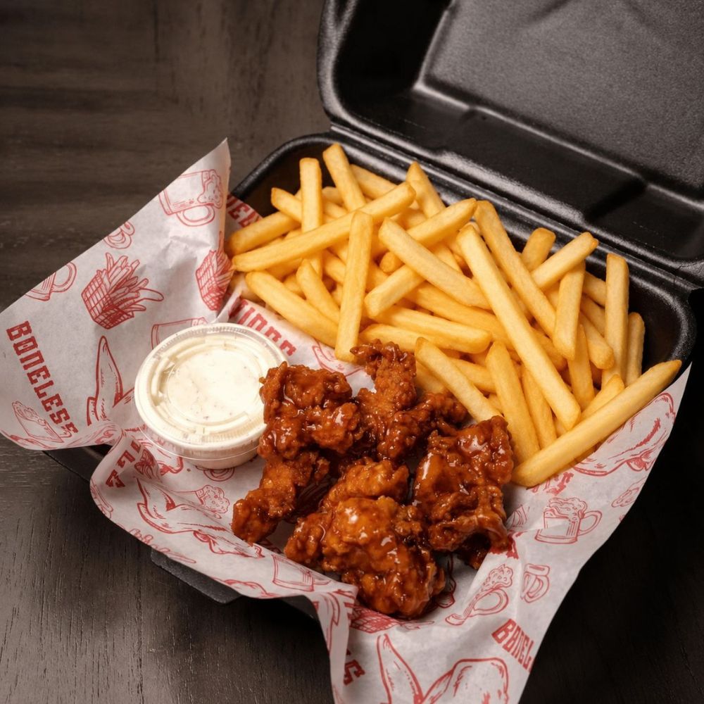 Boneless 200-250 gr + Papas