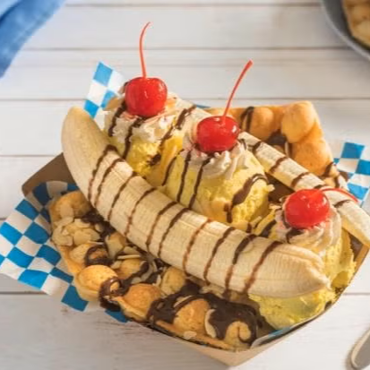 Waffle Banana Split