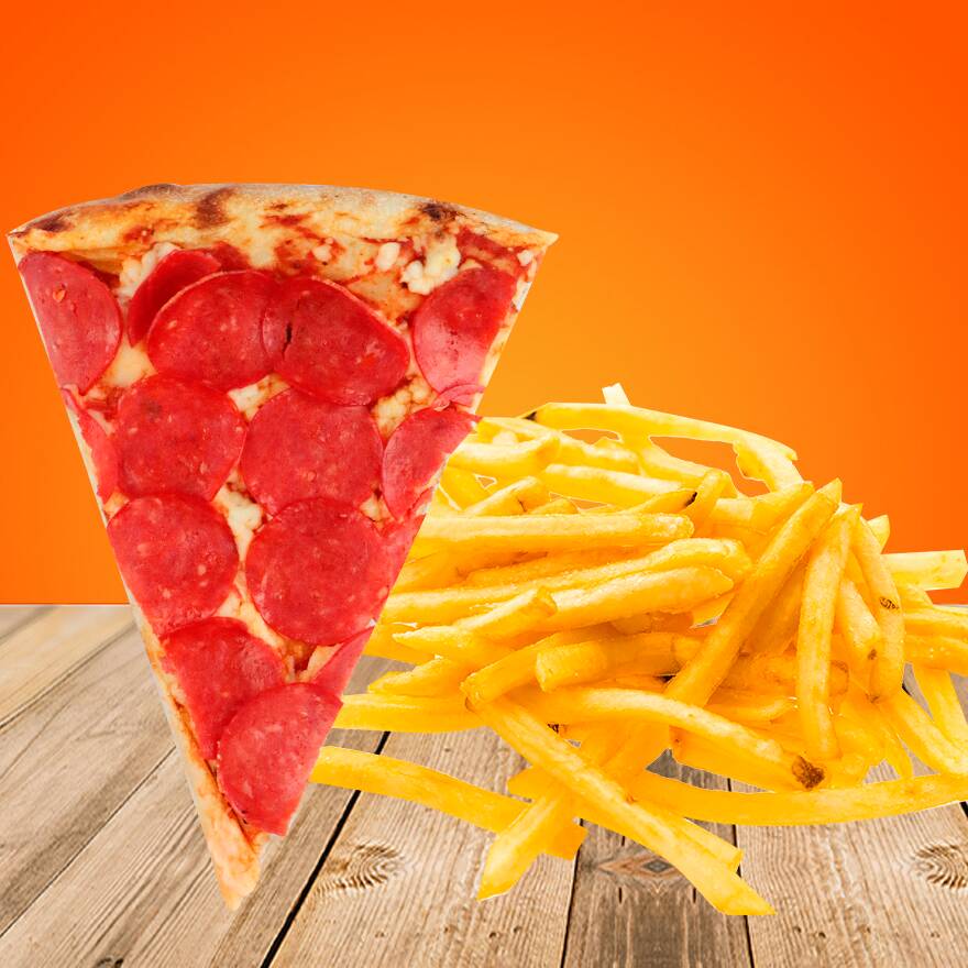 Rebanada de Pizza Pepperoni+Papas C