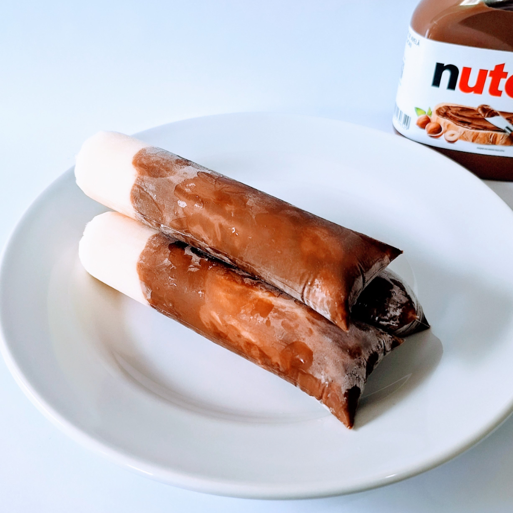 Geladinho gourmet de leite ninho com Nutella pura. Aprox 120g. 1 unidade imagem ilustrativa.