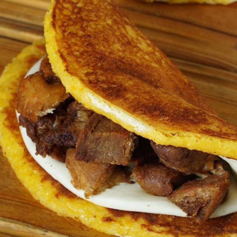 Cachapa venezolana con Proteina