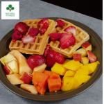 Waffles con proteína