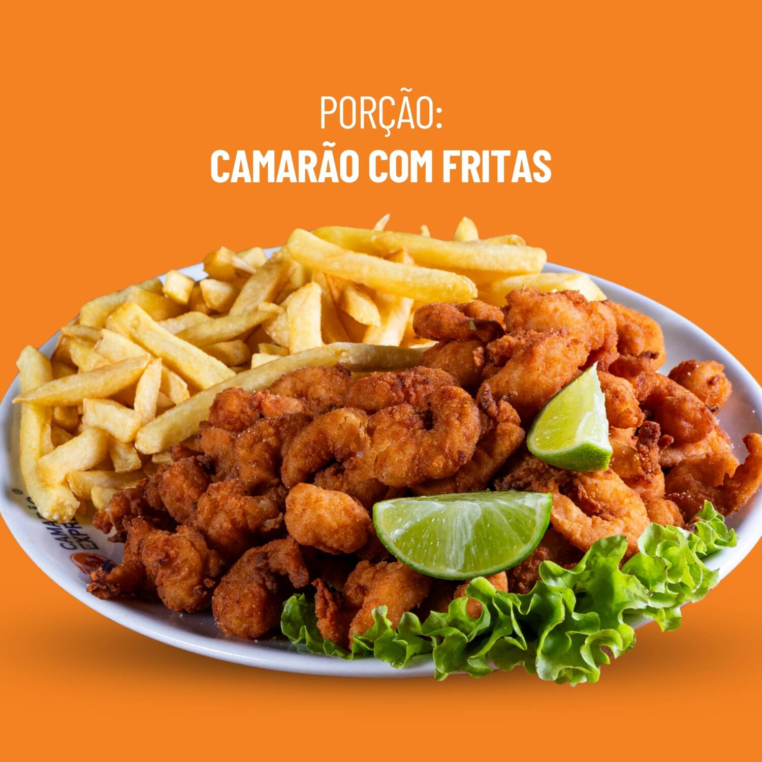 450g de camarão à milanesa + 450g de batata frita.