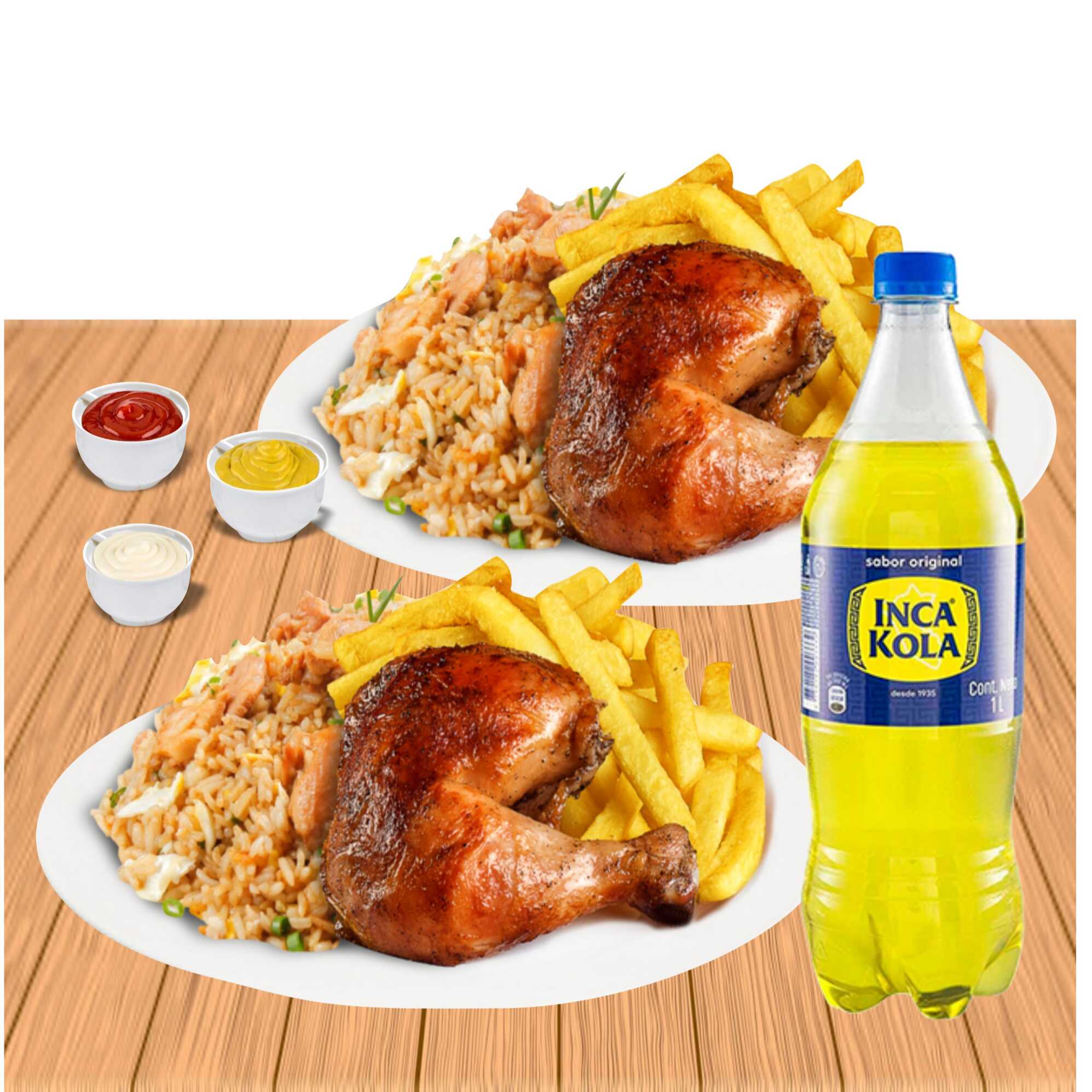 2 Mostros + Inca Kola 1L