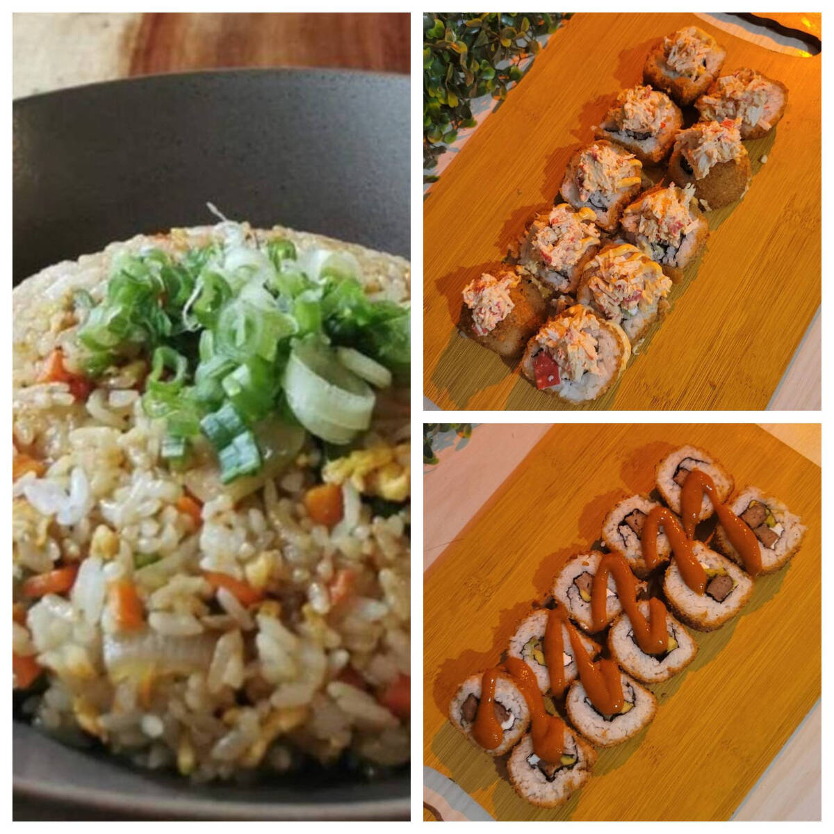 2 ROLLOS A ELEGIR + ARROZ FRITO GRANDE!