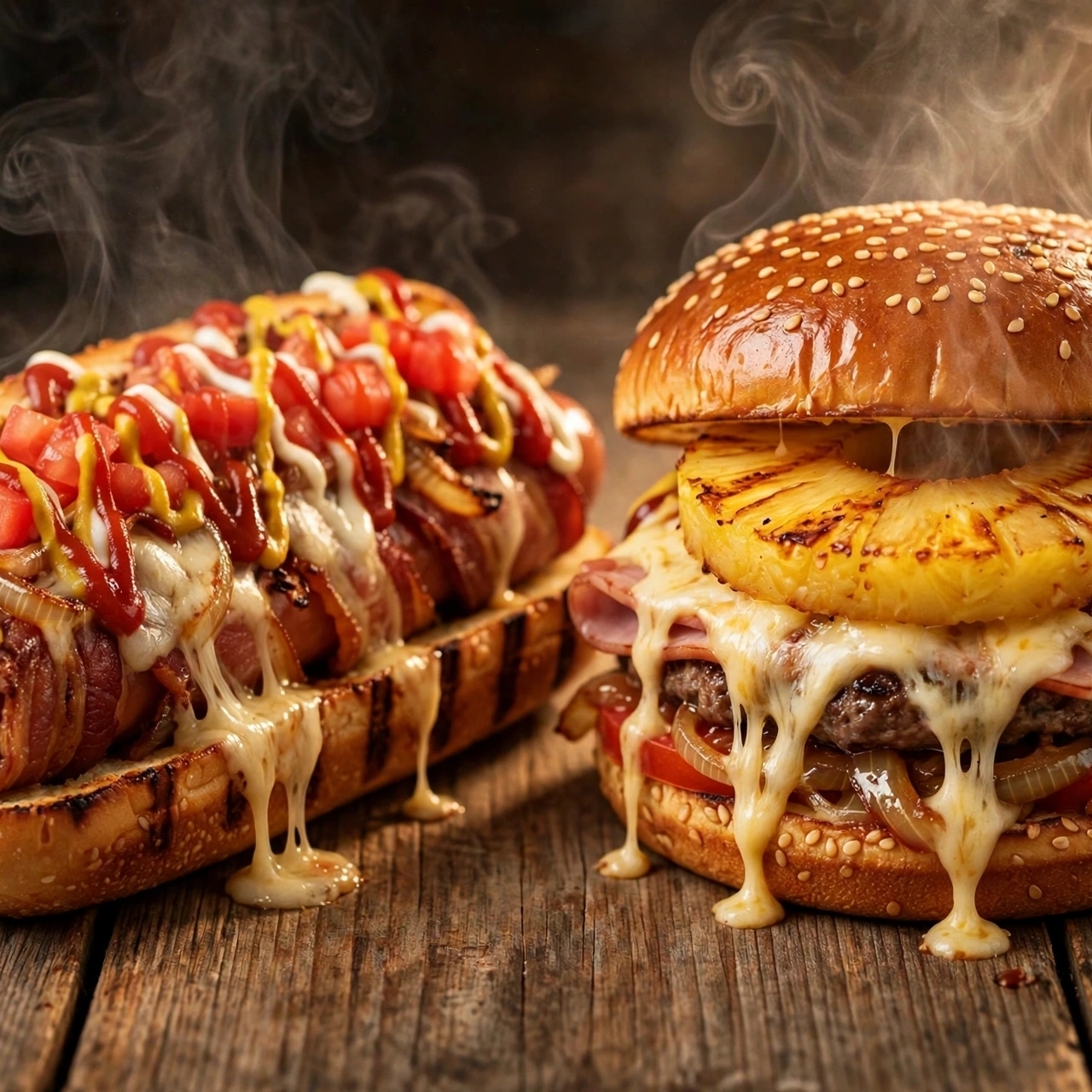 Combo Dúo Tropical: Burger & Hot Dog