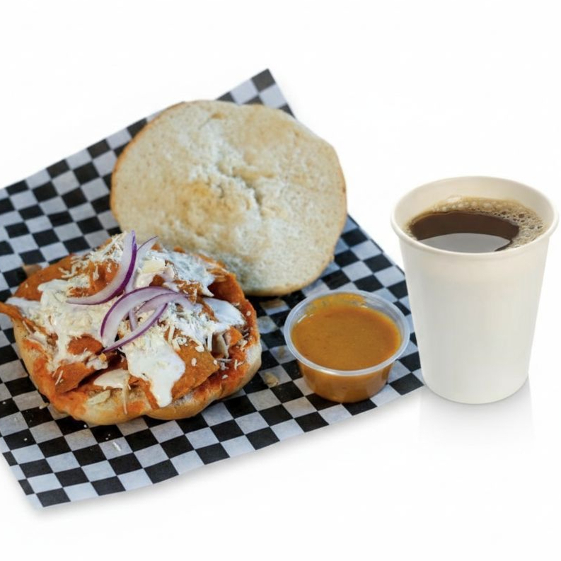 TORTA DE CHILAQUILES + 1 CAFÈ AMERICANO