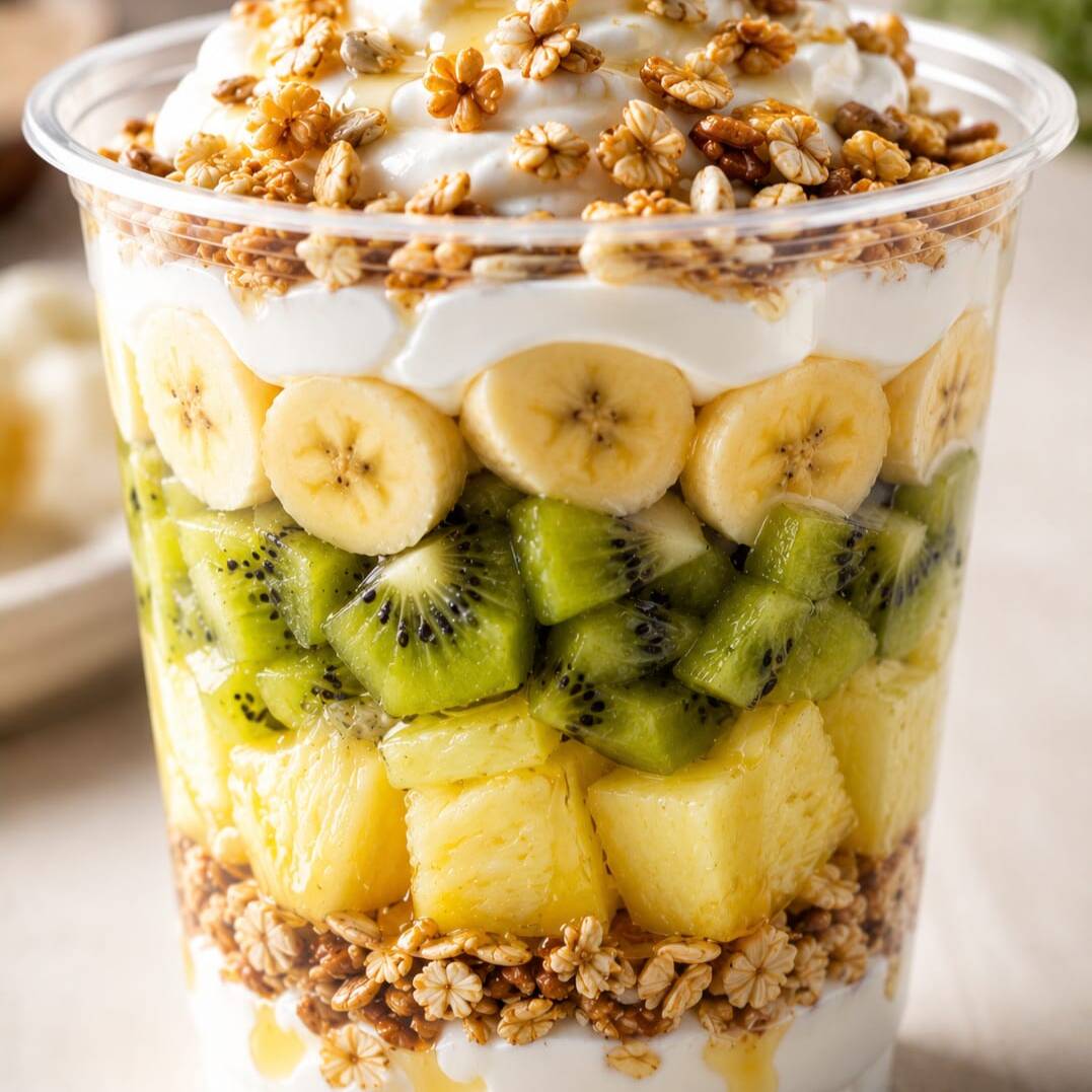 Yogurt & Frutas Parfait Leopardo