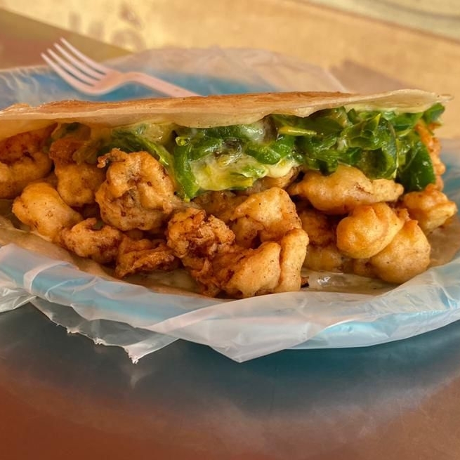 Quesadilla de camaron con chile