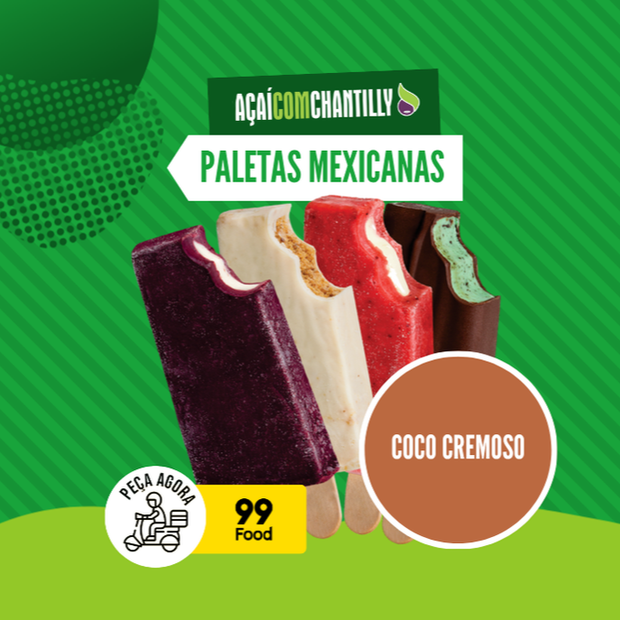 Deliciosa paleta mexicana de coco cremoso !