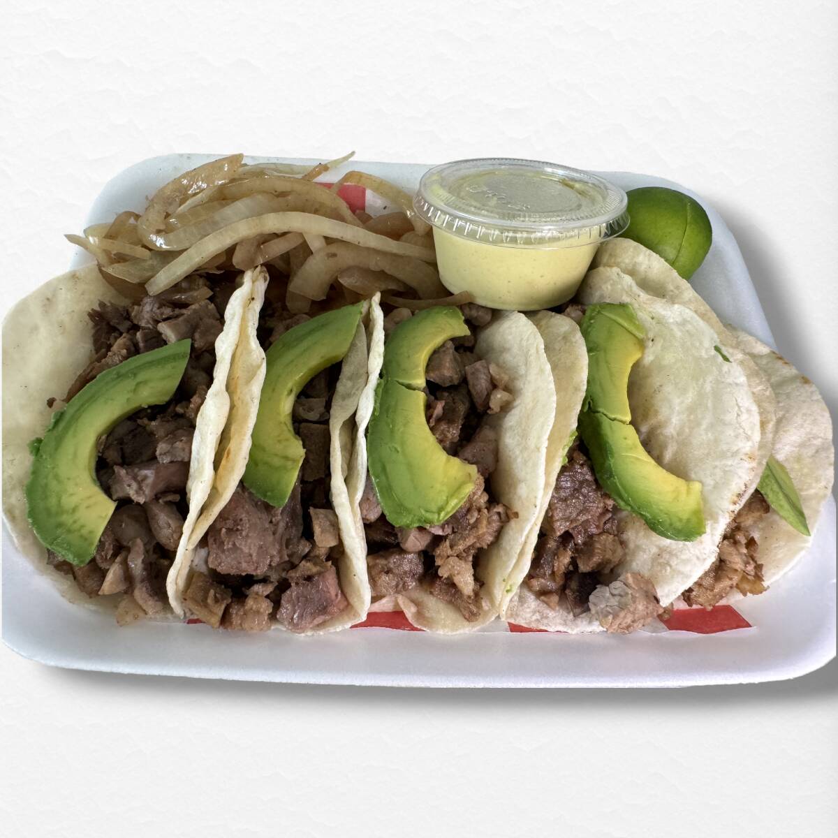 Orden Tacos Sirloin Harina con Aguacate