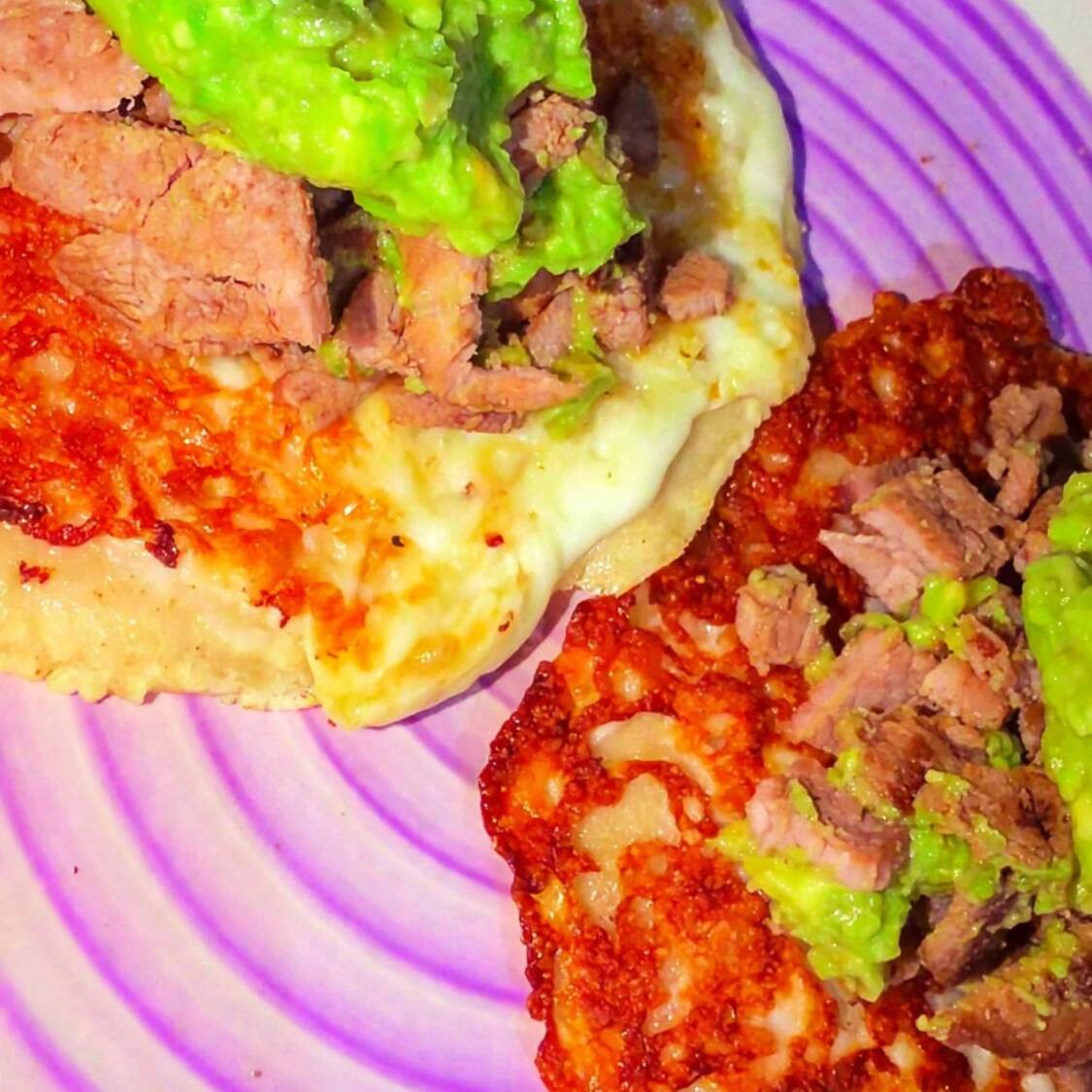 Tacos con Costra de Queso