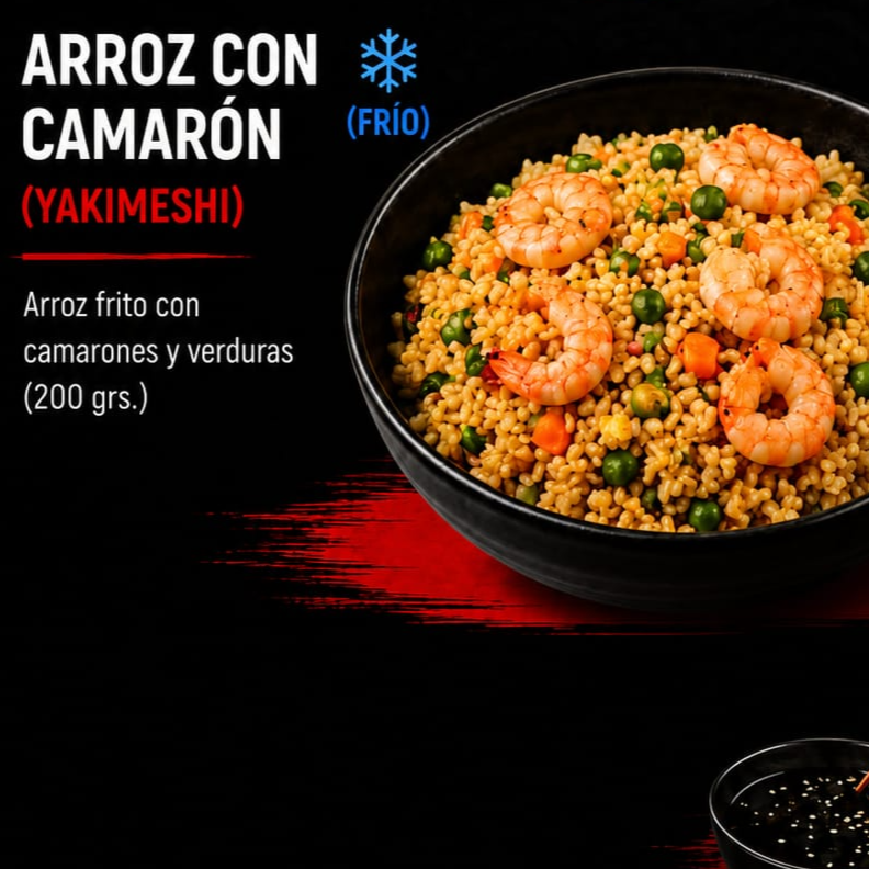 Arroz con Camarón (Yakimeshi), Frío 200 g
