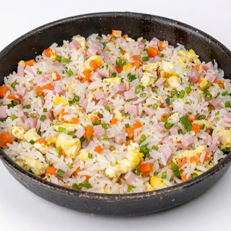 Arroz Gohan com legumes fresquinhos e ovos uma delícia