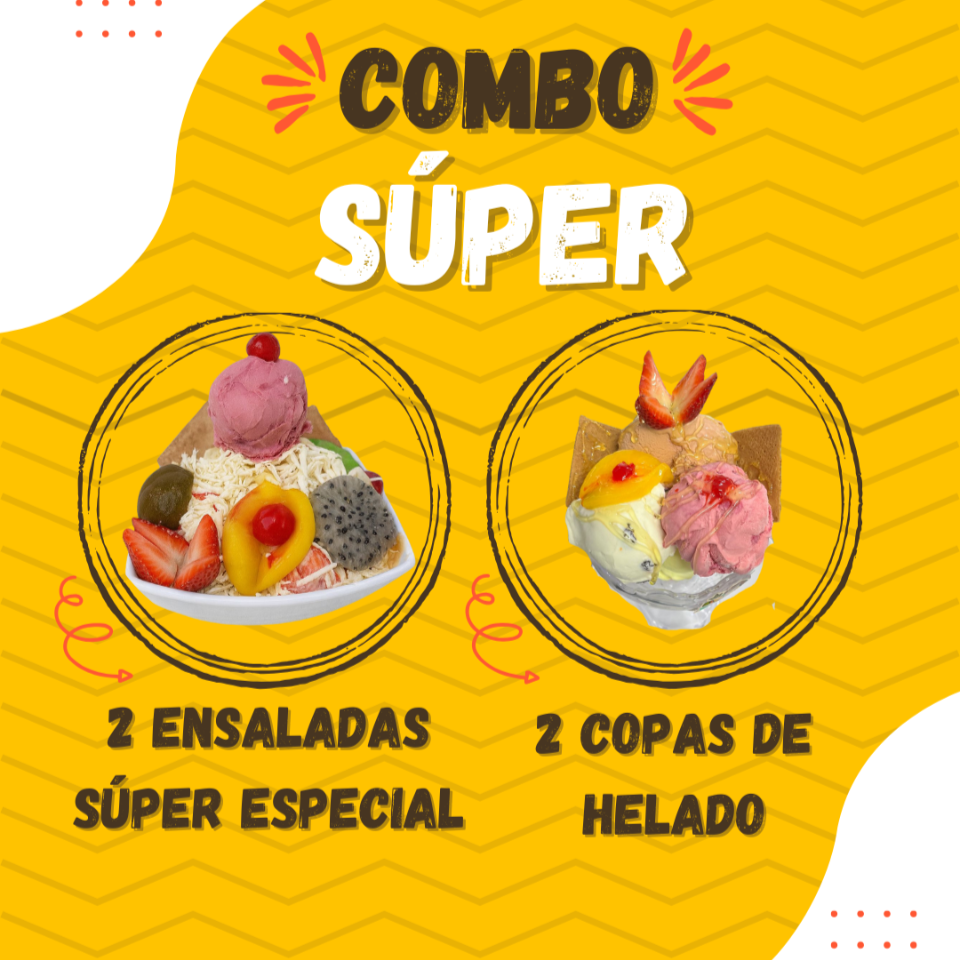 Combo Súper - 2 Súper Especial y 2 Copas de Helado