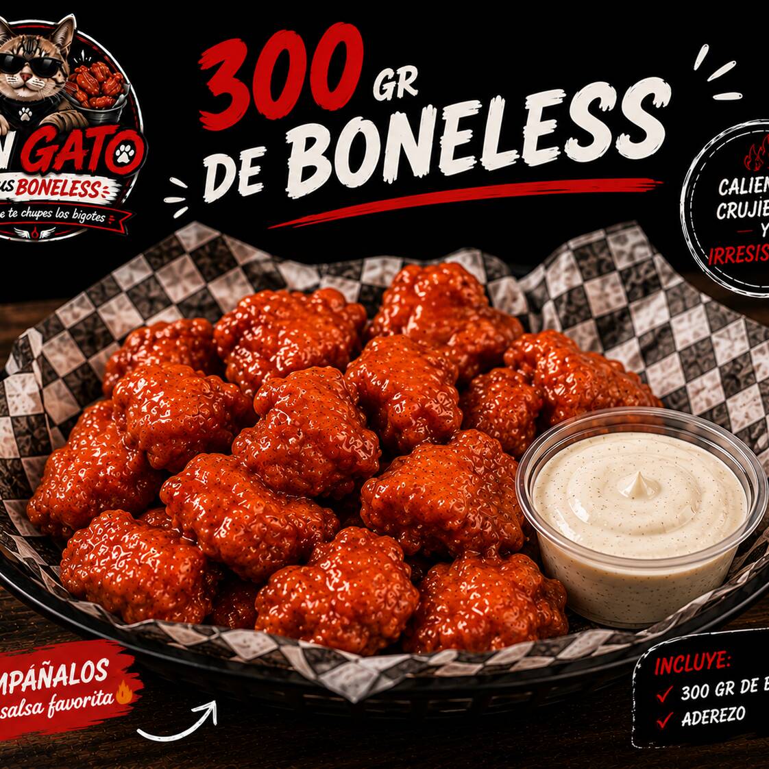 8 Piezas de Boneless