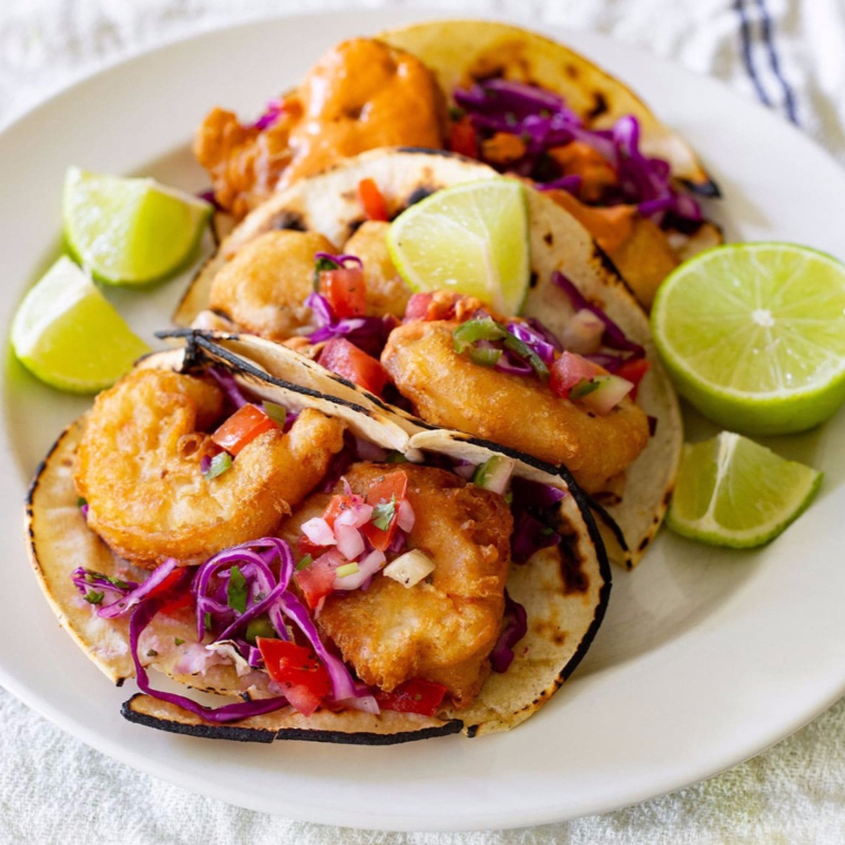 Tacos de camarón