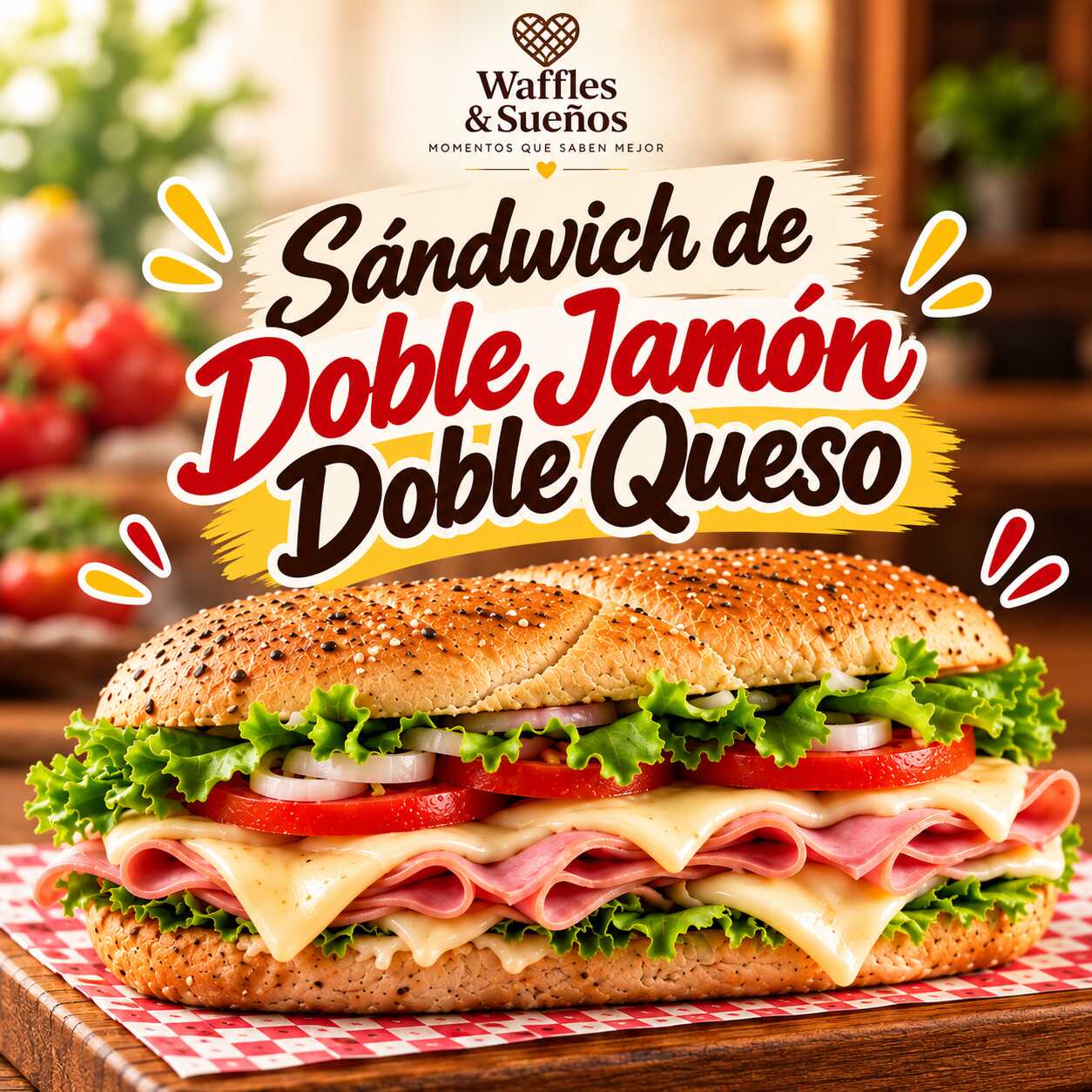 Sándwich de Doble Jamón Doble Queso 🥪🧀