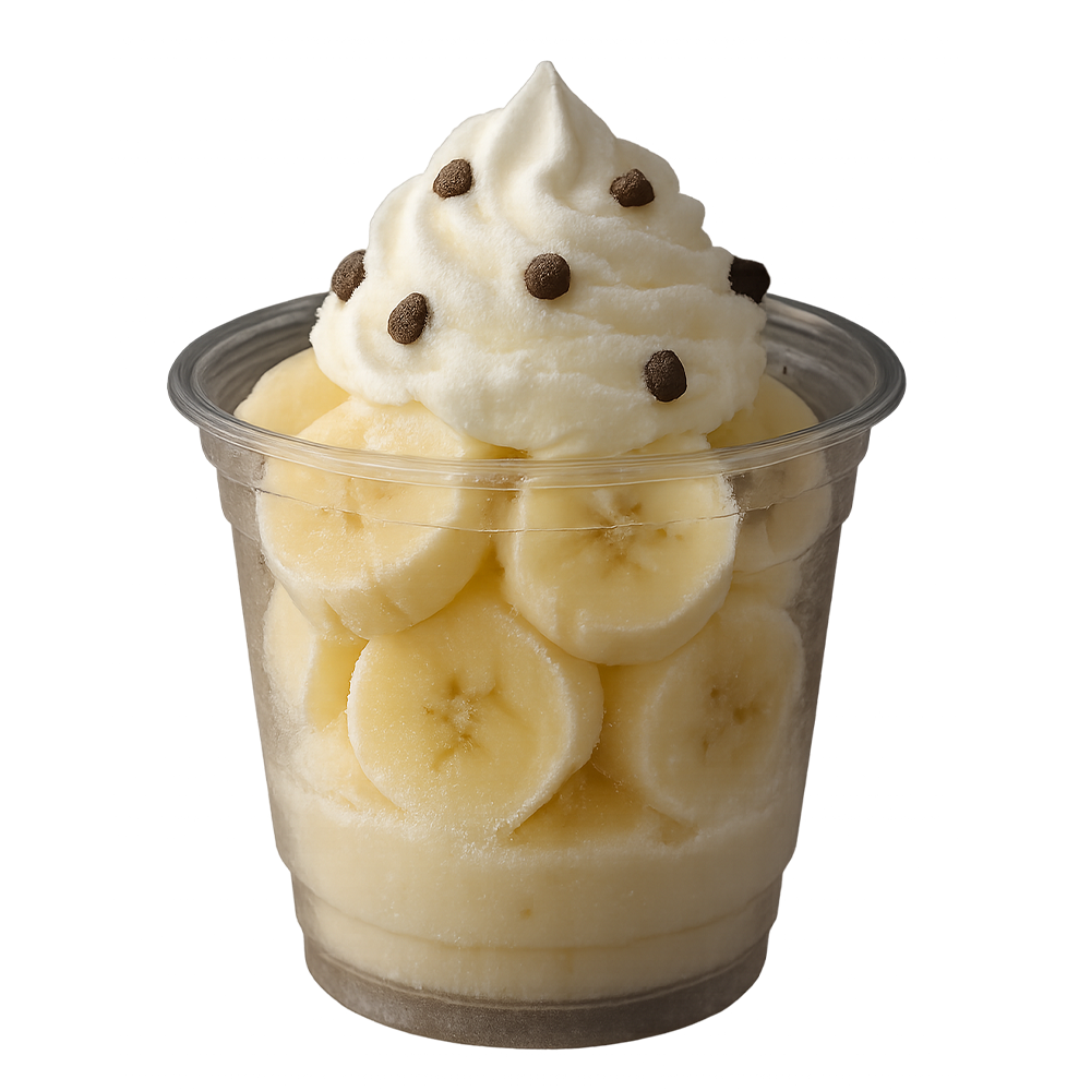 Plátanos con Chantilly