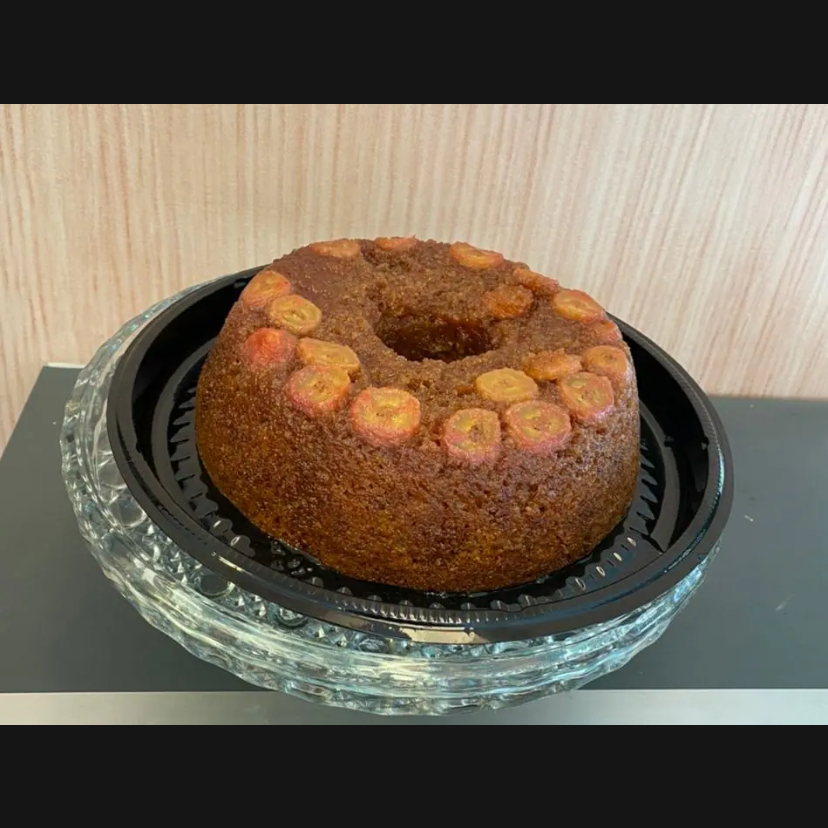 Delicioso bolo de doce de banana, com aproximadamente 500g