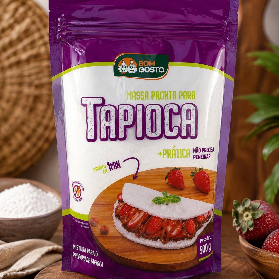 Massa pronta para tapioca Bom Gosto