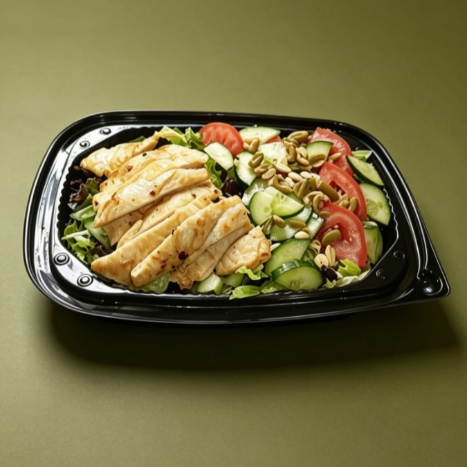 Ensalada de PEPINO Y JITOMATE + POLLO