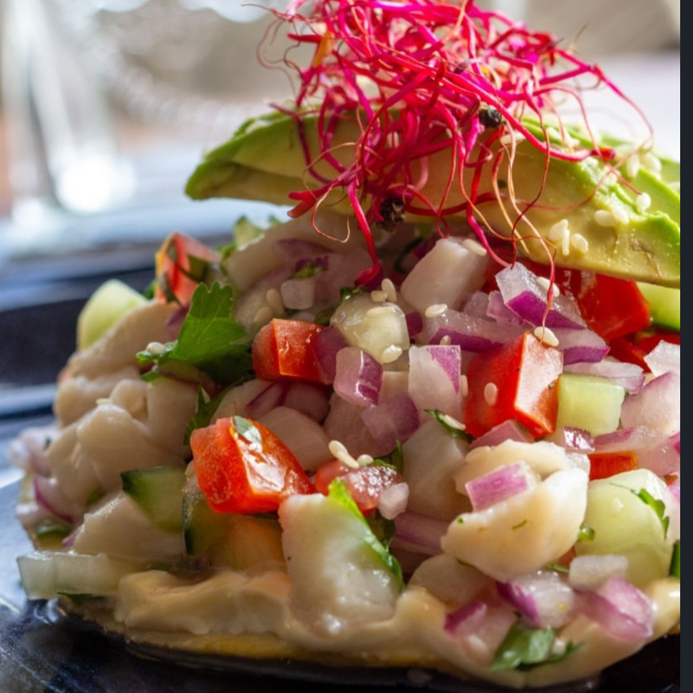 Tostada de Ceviche de Pescado