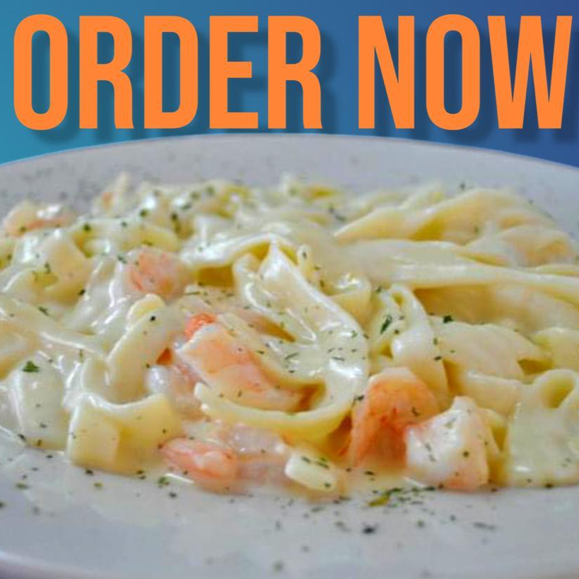 Fetuccini Alfredo con Camarones