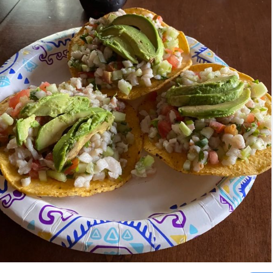 Tostada de Ceviche de Pescado