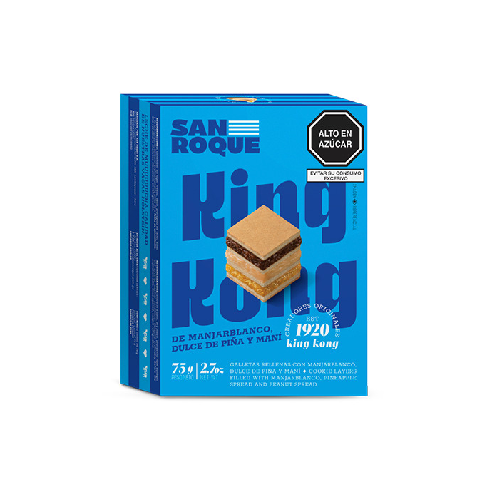 King Kong de Manjar, Dulce de Piña y Maní 75 G