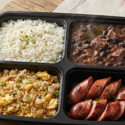 Linguiça Suina Assada
(acompanha arroz, feijão preto e farofa de ovo