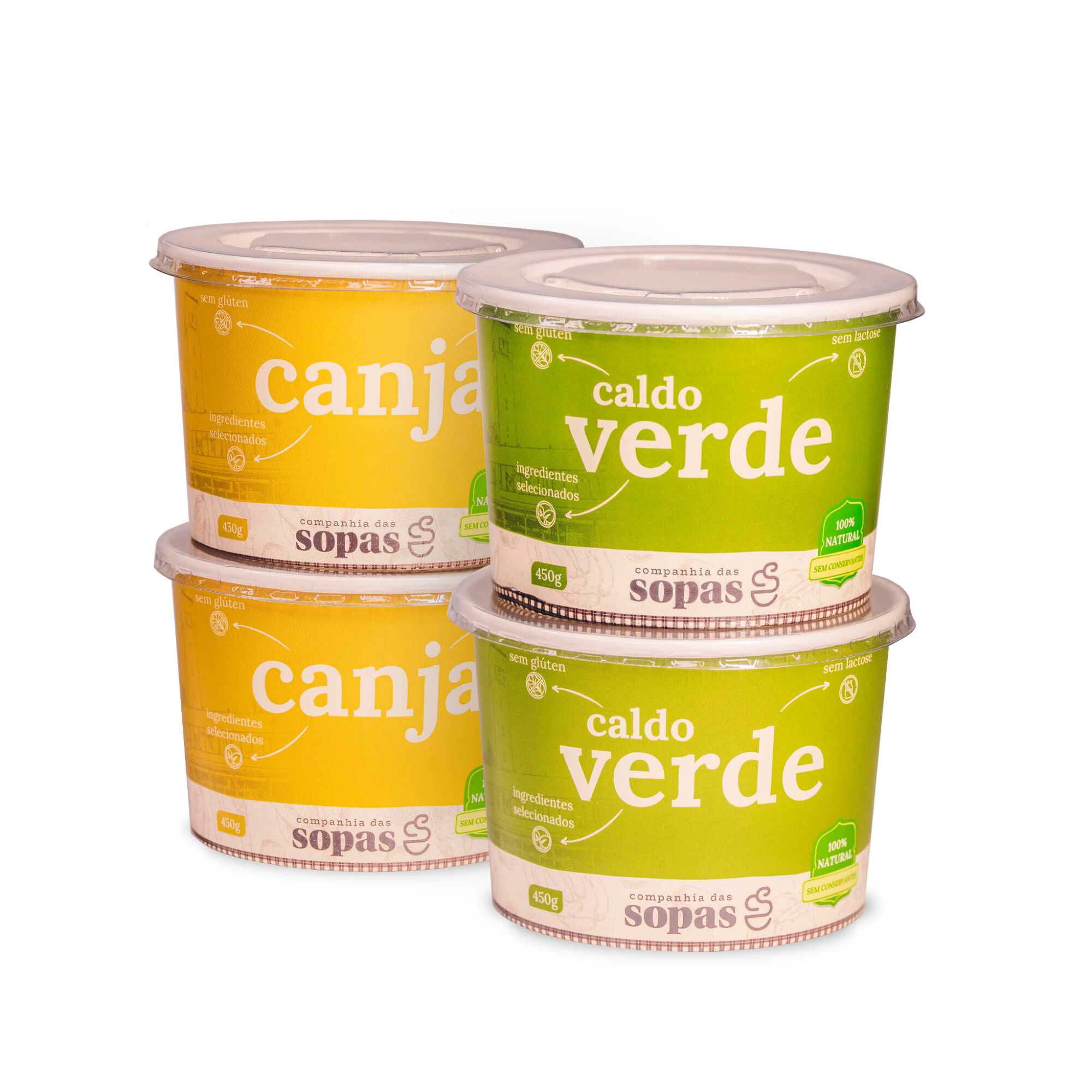 O combo perfeito de sabor e praticidade!
Escolha quatro de suas sopas preferidas e tenha sempre uma opção prontinha para aquecer em casa!