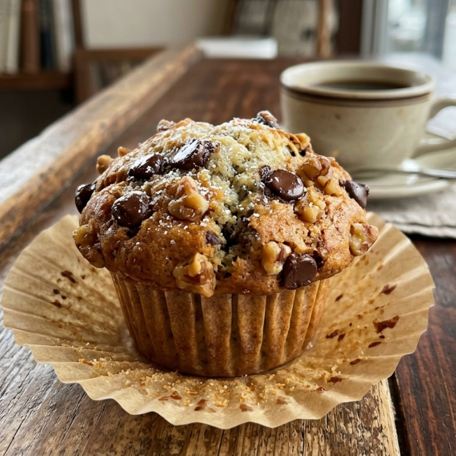 Muffin Platano con Chispas