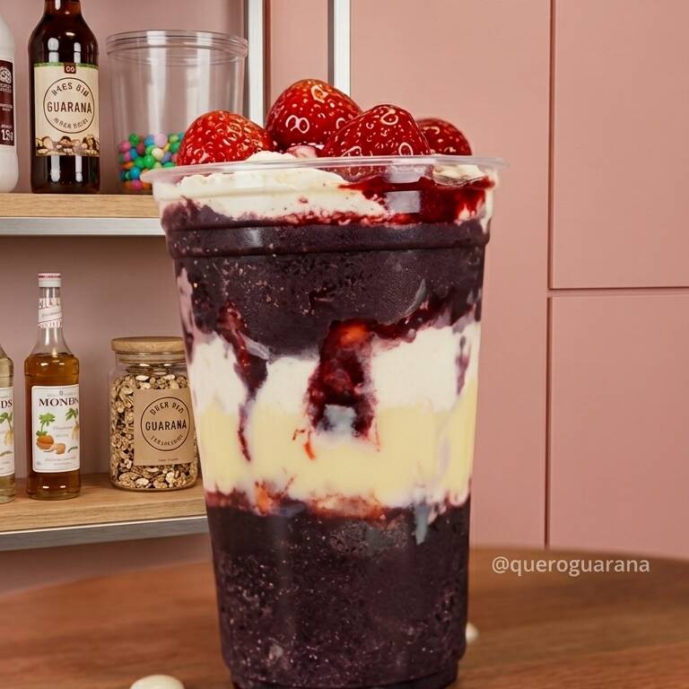 Monte seu copo de Açaí como quiser e ganhe 2 complementos sem custo adicional