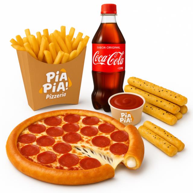 COMBO LOVER PEPPERONI CON ORILLA DE QUESO (PALITOS PARMESANO + P
