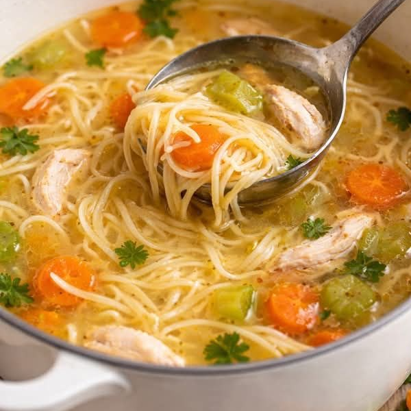 SOPA DE PASTAS CON POLLO