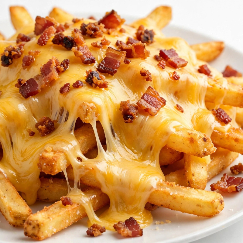 Papas con Queso y Tocino