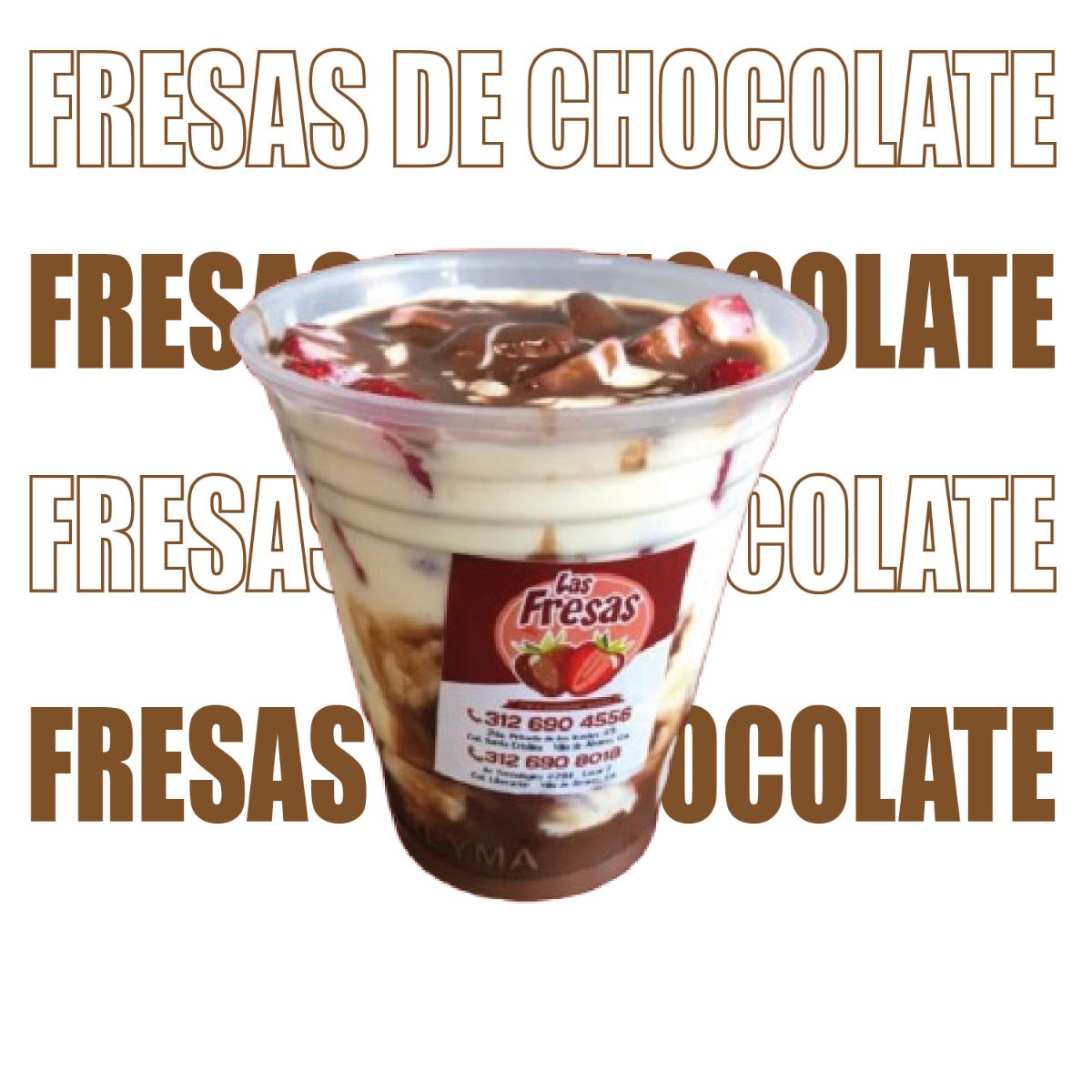 Fresas Grandes con Crema y Chocolate