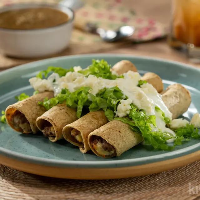 Tacos Dorados de Pollo