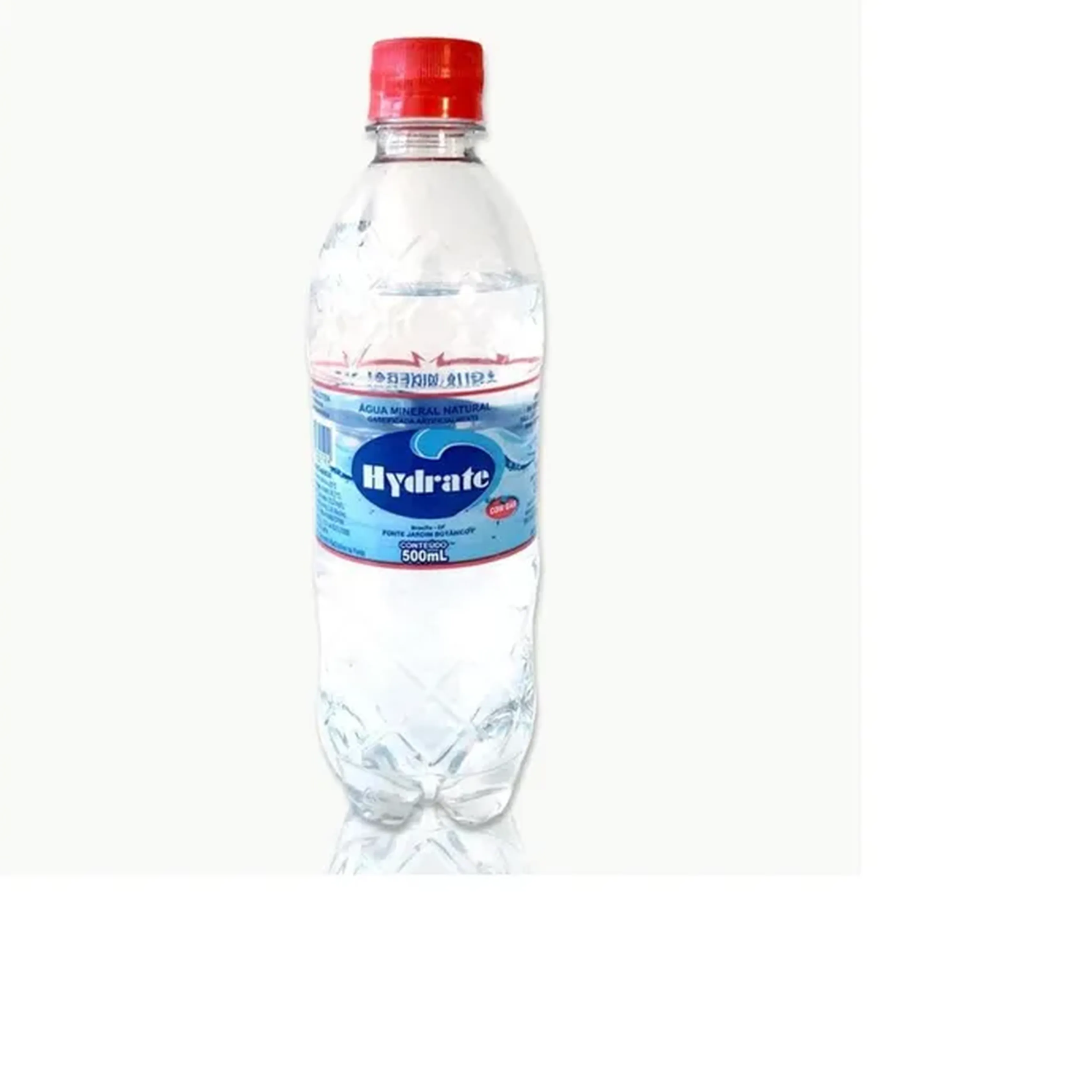 Água mineral com gás, bem gelada, perfeita pra refrescar.