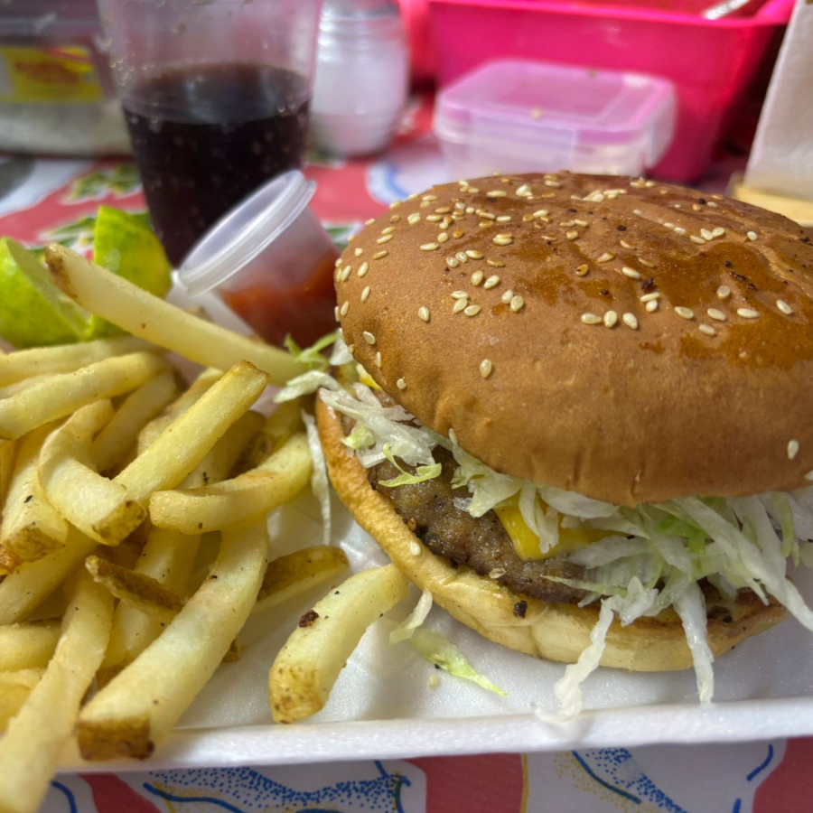 Hamburguesa Con Papas