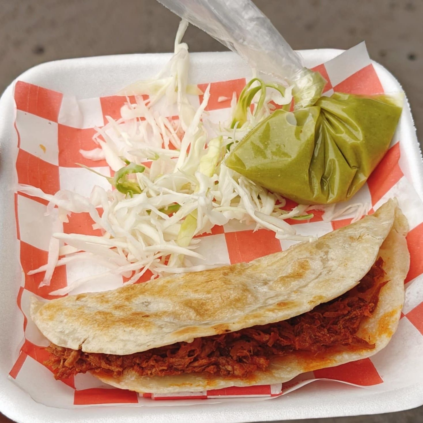 1 Taco de Deshebrada