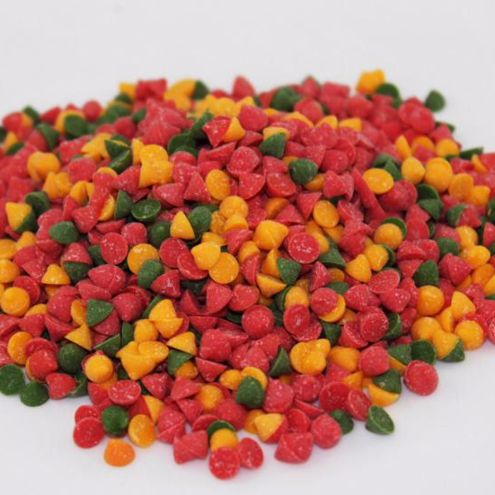 chips de chocolate de colores