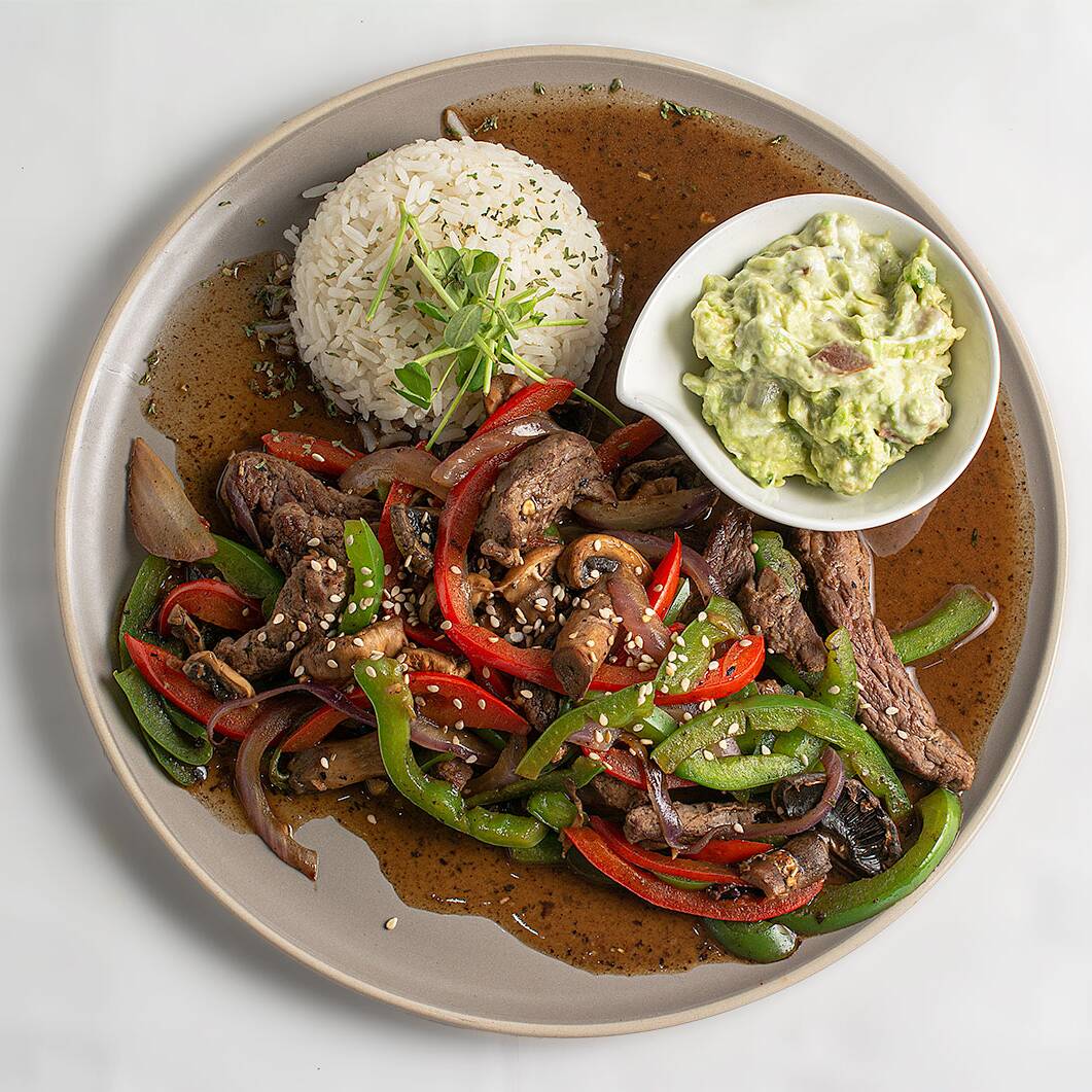 Fajitas de Arrachera en Salsa de Sésamo
