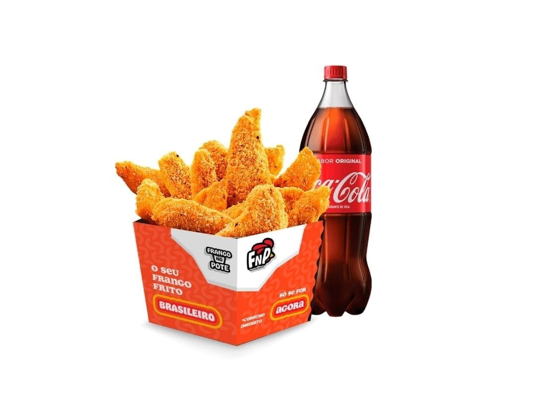 Reúna a galera e se delicie com o sensacional combo Pote de Peito Grande com 12 unidades!E para deixar tudo ainda mais especial, escolha três dos nossos molhos deliciosos para acompanhar. Para refrescar, incluímos uma Coca-Cola de 1,5 litros, garantindo uma experiência completa e deliciosa.