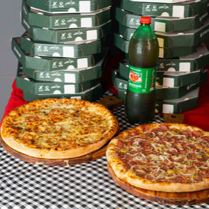 1 MUSSARELA 35CM + 1 CALABRESA 35CM + 1 GUARANÁ ANTARCTICA 1,5L
