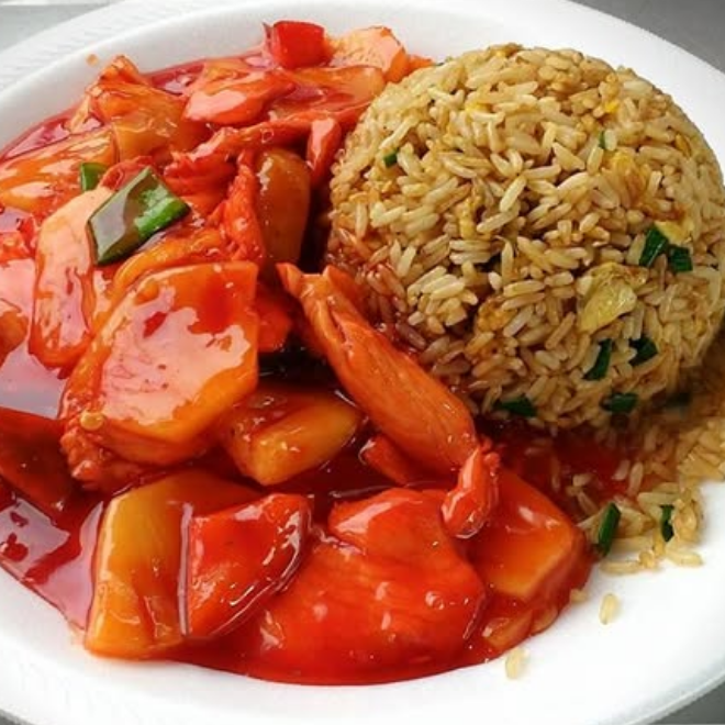 Pollo con Piña Dulce