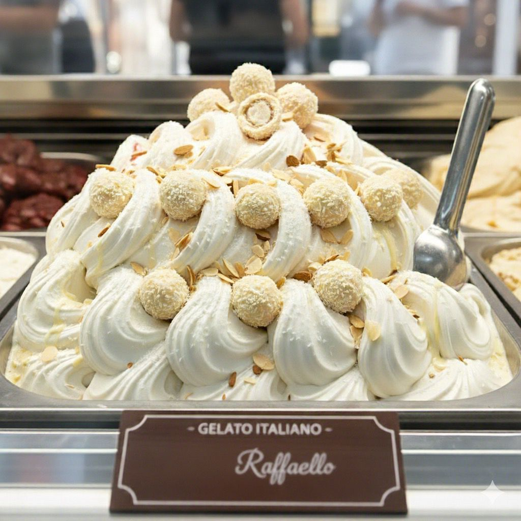 A doçura perfeita entre o coco, o chocolate branco e o toque crocante. Um gelato elegante que derrete no paladar! Contém creme de leite fresco! (Imagem meramente ilustrativa)