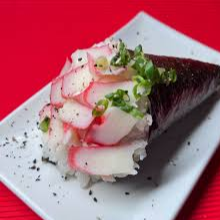 kani, cream cheese, arroz, nori